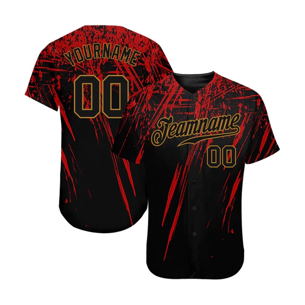 Baseball jersey black and red hotsell